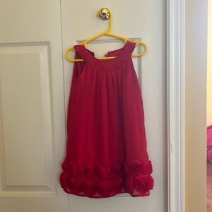 Elegant lipstick red dress